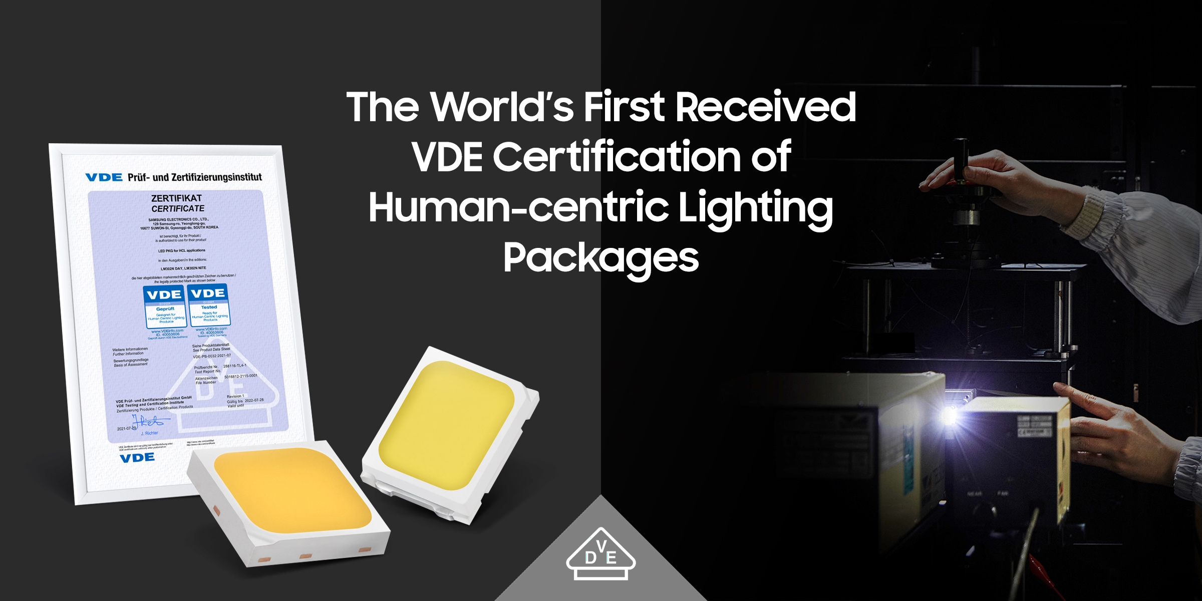 Image of LM302N product line-up of Samsung Electronics' human-centered lighting package