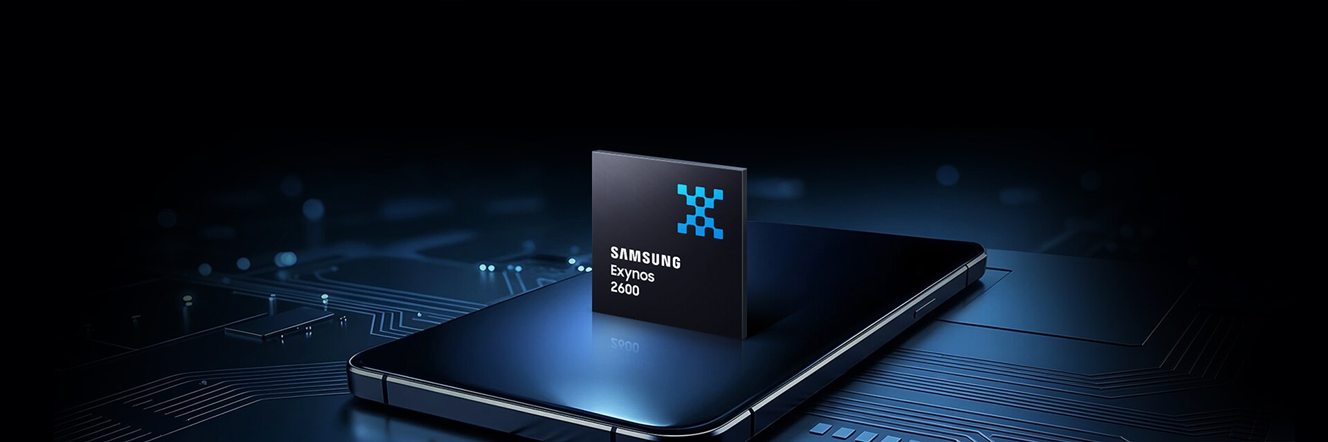 Samsung Exynos 2600 チップセットをスマートフォンに搭載し、次世代のモバイル処理とデバイス上の AI パフォーマンスを表現しています
