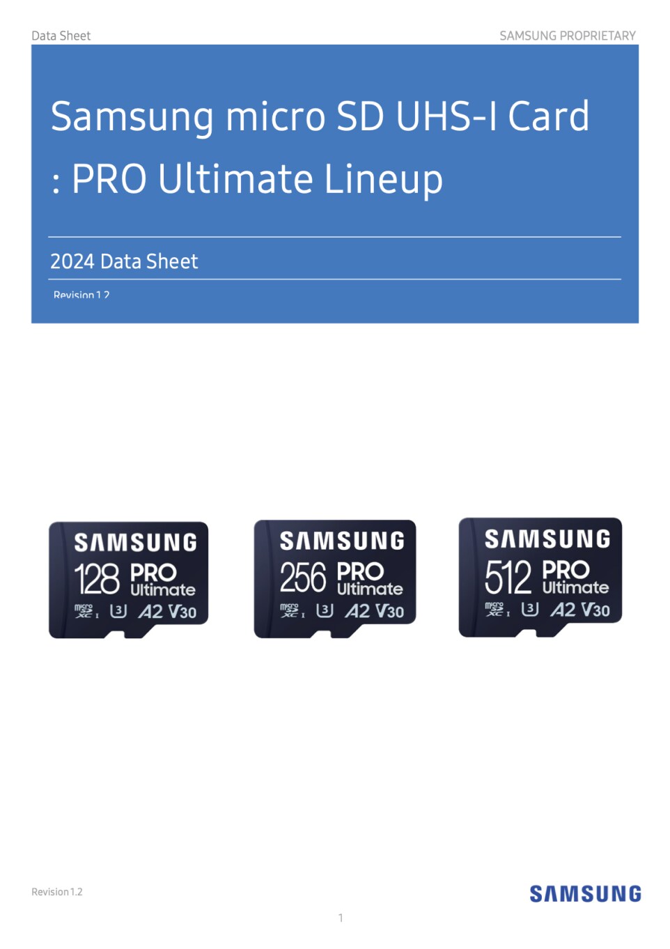 MicroSD PRO Ultimate Data Sheet