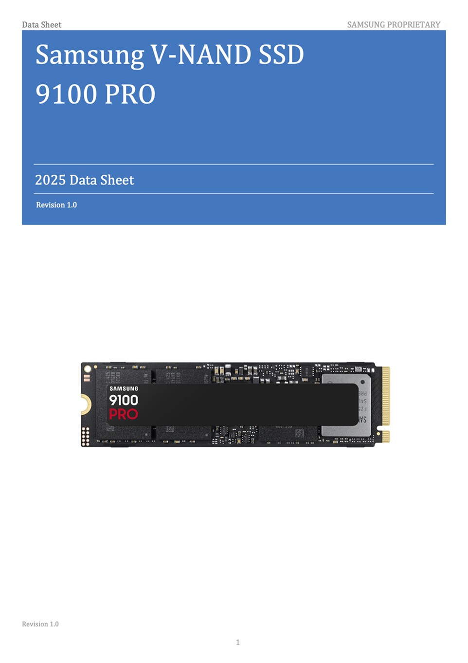 9100 PRO Datasheet