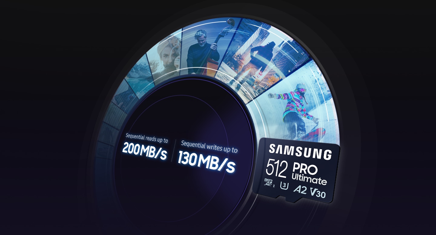 PRO Ultimate microSD card, offering speeds of up to 200MB/s for reading and 130MB/s for writing, is a memory card product by Samsung Semiconductor.
