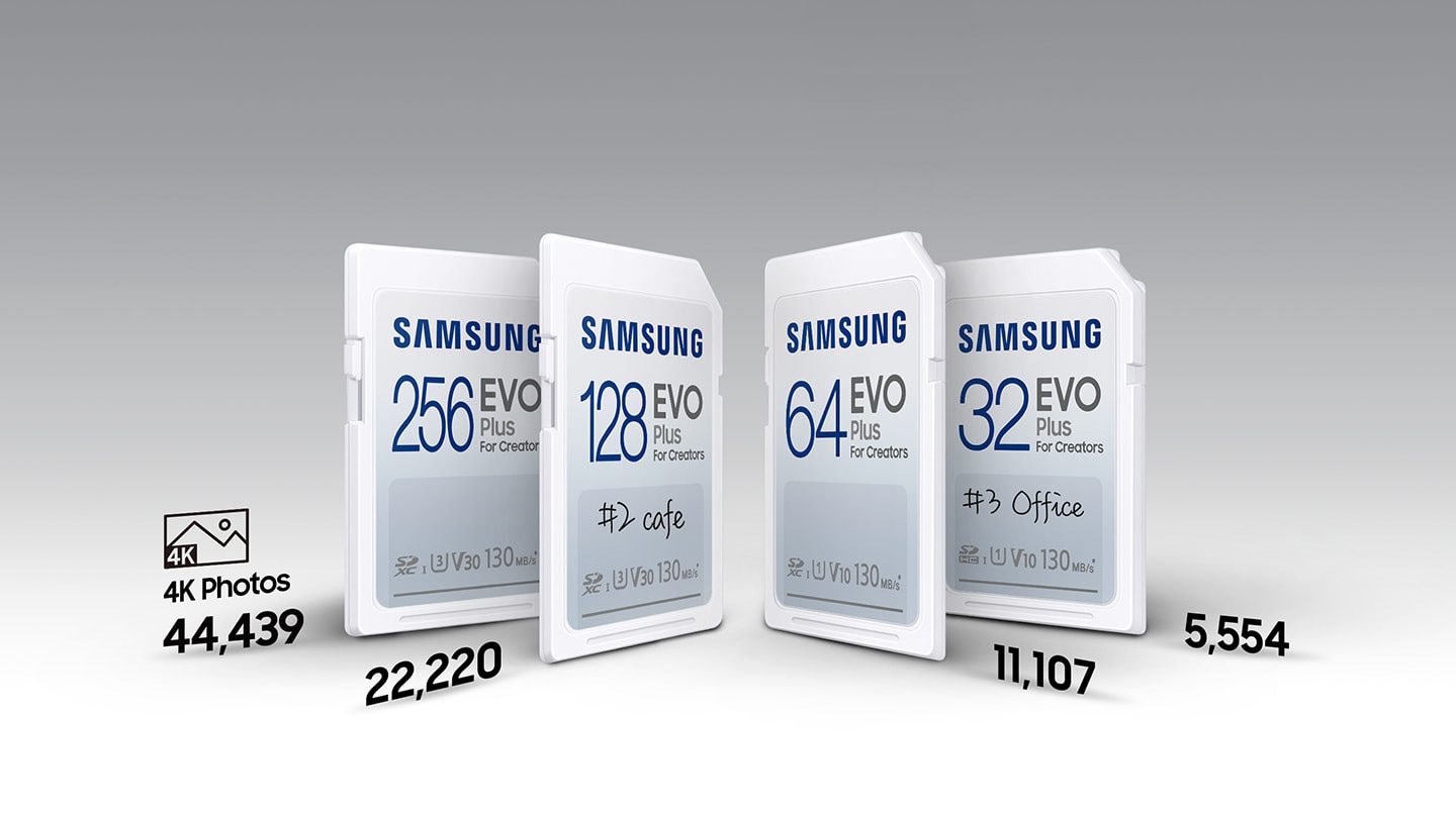 Choose from 256GB, 128GB, 64GB, and 32GB* to match your storage necessities. 