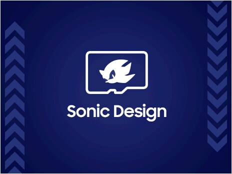 It says "Sonic Design" with an icon representing a memory card.