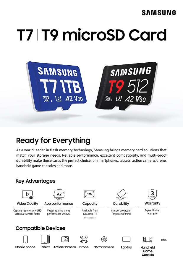 T7 I T9 microSD Card パンフレット