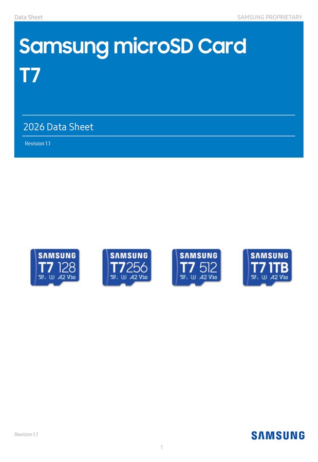 T7 microSD Card データシート