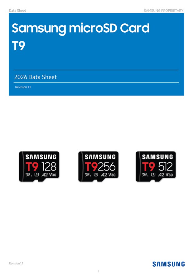 T9 microSD Card データシート