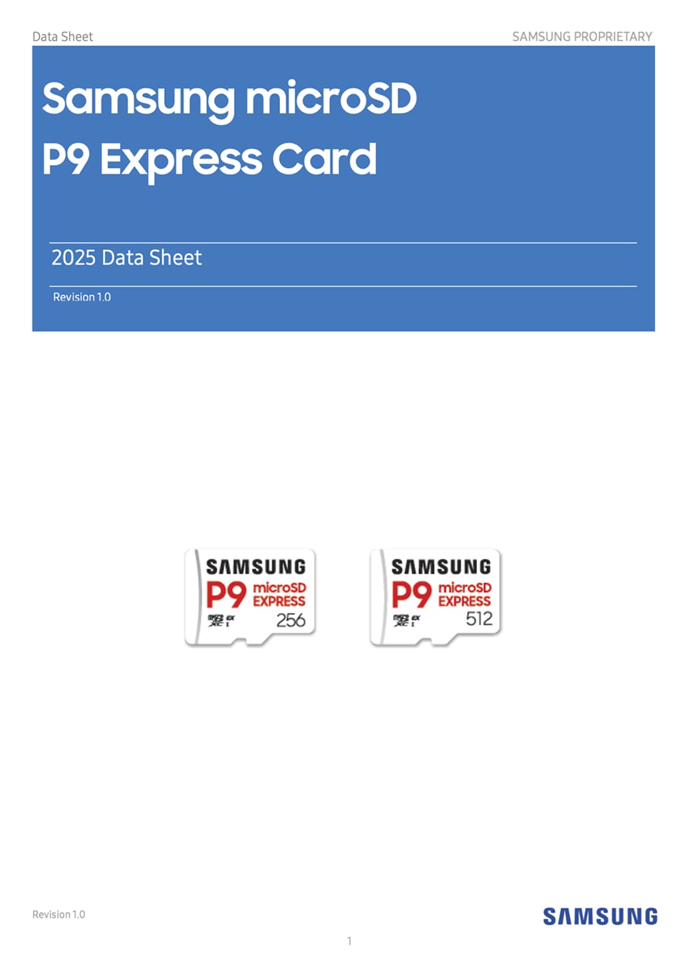 microSD Express Card P9 Express Data Sheet