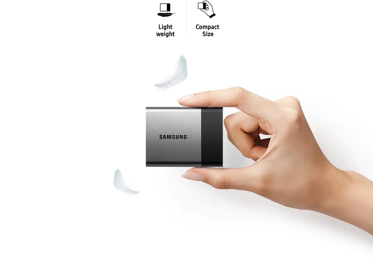 Samsung Portable SSD T3, light weight, compact size