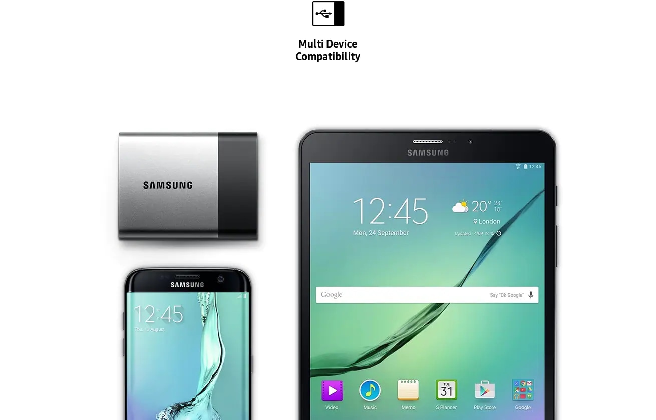 Samsung SSD Portable T3 - 1 To - Disque dur externe - Garantie 3