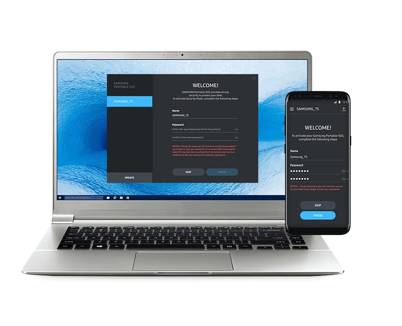 Samsung Semiconductor Portable SSD T5 management software