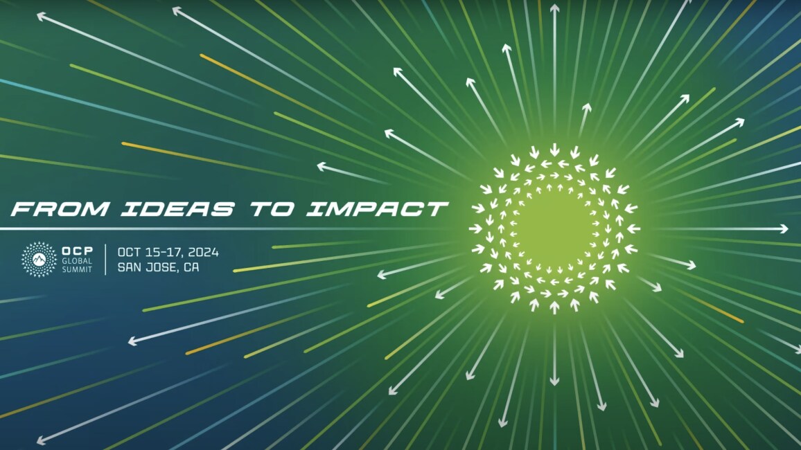 Dynamic arrows radiating outwards from a glowing green center, set against a blue and green gradient background.