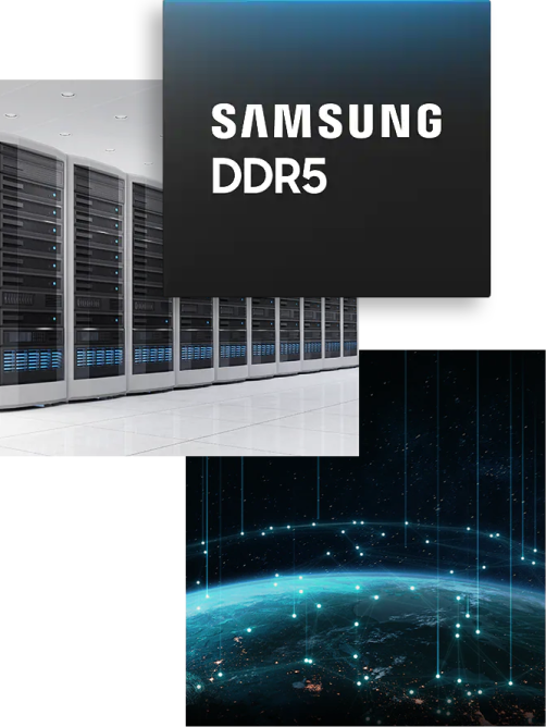 这是三星DDR5的图像。
