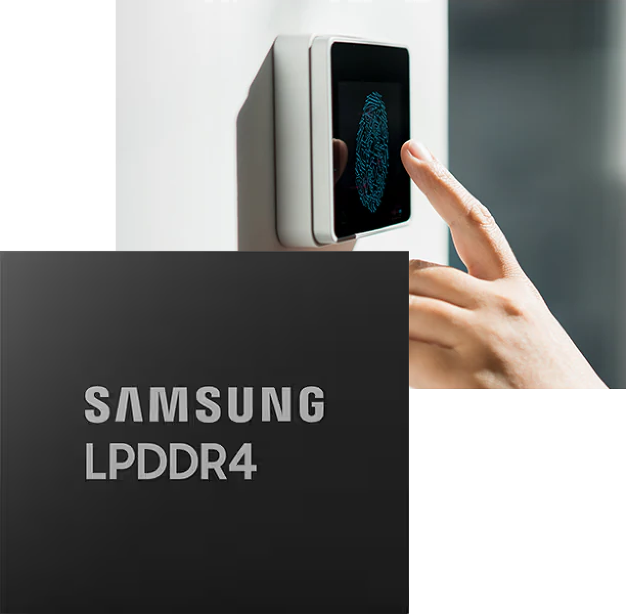 指紋認証機器の画像に対するSamsung LPDDR4