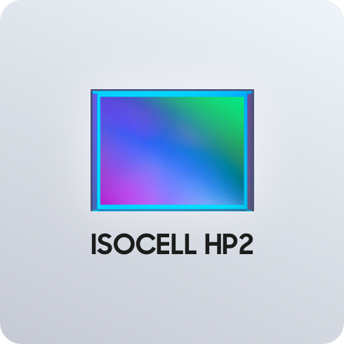 Samsung ISOCELL HP2 mobile image sensor with high frame rate of 15fps at 200 milion pixel and Tetra²pixel technology.