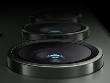The back panel camera lens of Samsung's Galaxy S23 phone features the ISOCELL HP2.