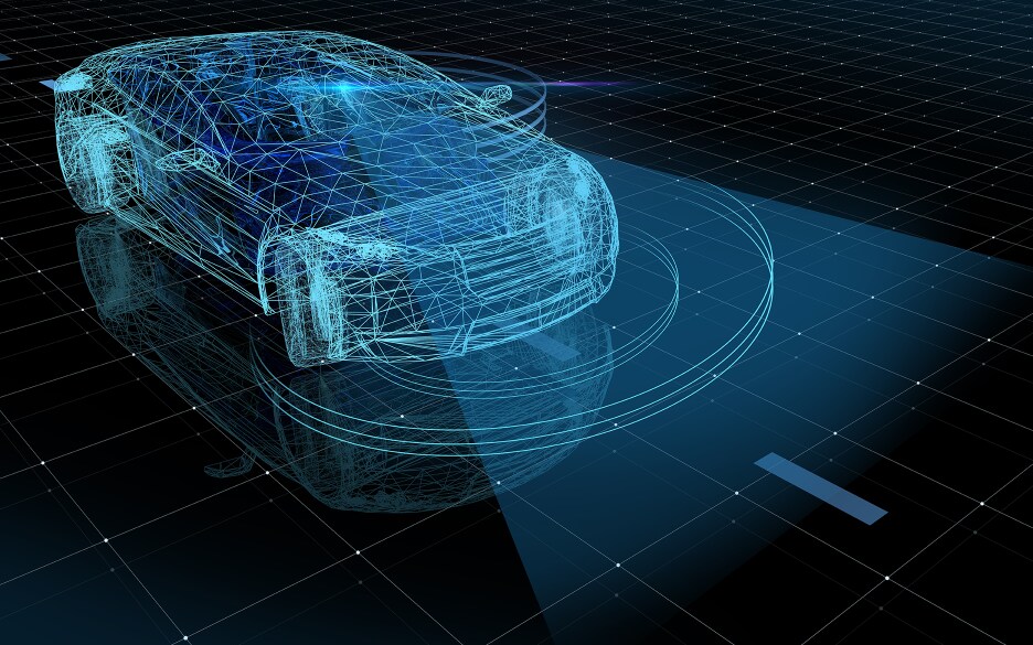 Explanatory image of an in-vehicle infotainment system equipped with a multi-display.