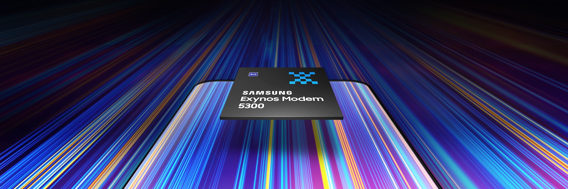 Exynos Modem 5300 processor, which enables 5G speeds, 10 gigabits per second, ultra-low latency