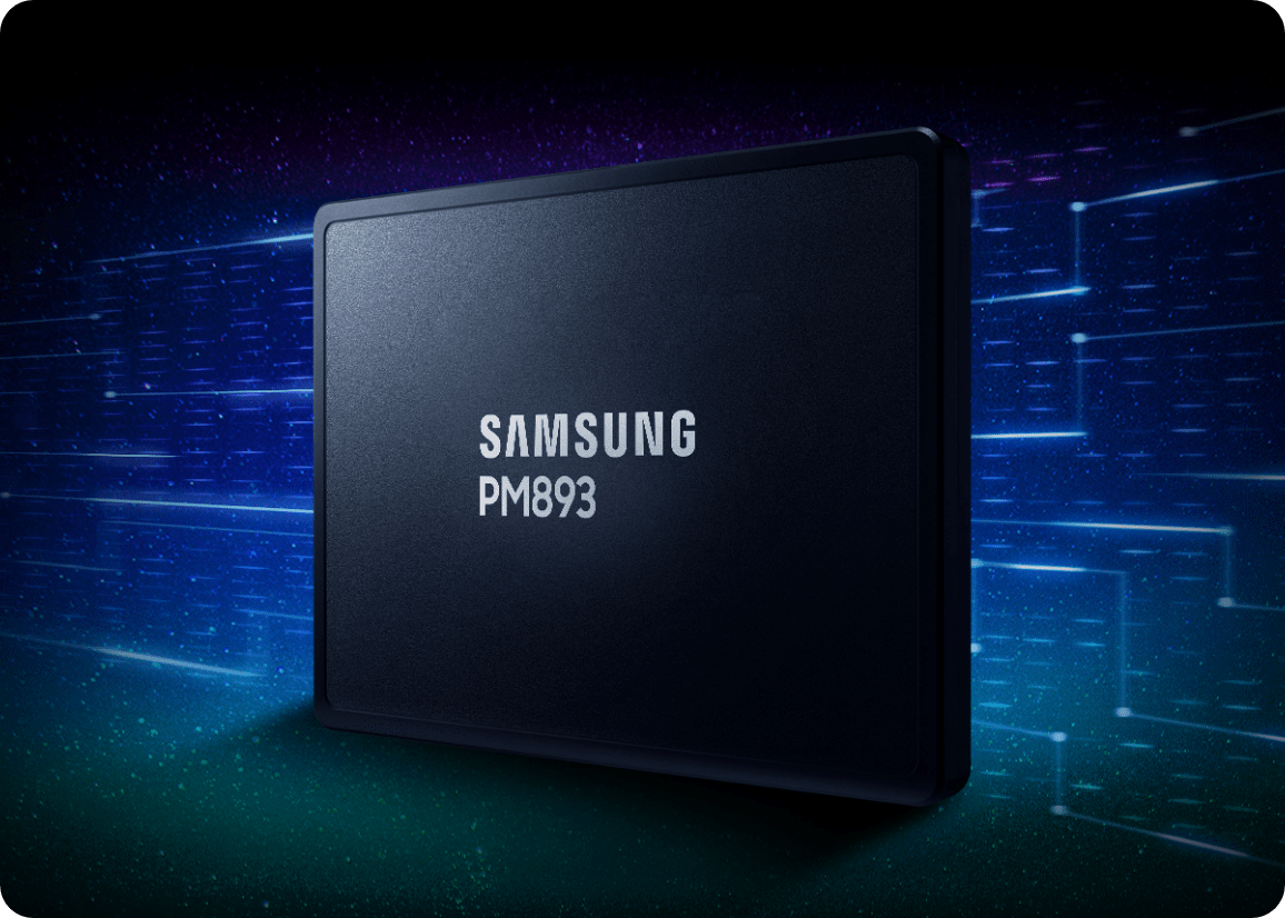 Samsung Data center SSD PM893 lies diagonally.