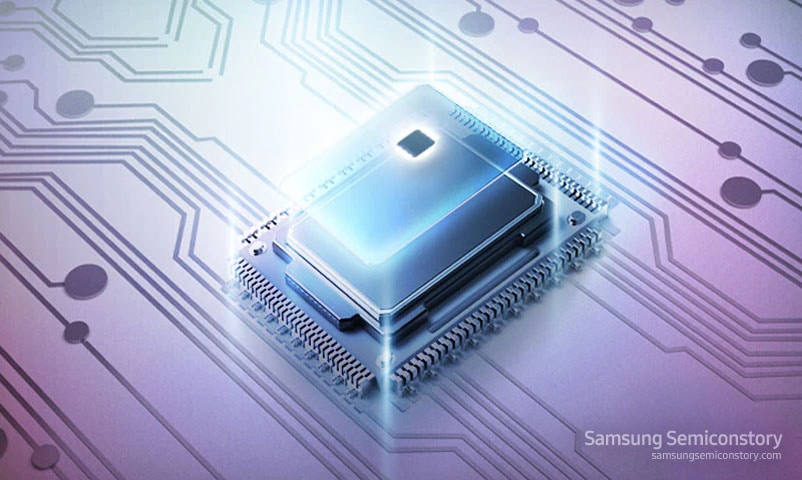 Semiconductor image shining on circuit