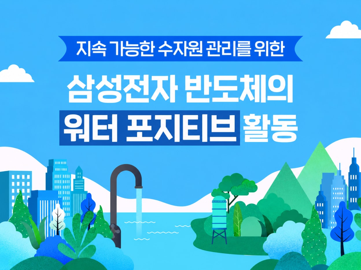 지속 가능한 수자원 관리를 위한 삼성전자 반도체의 워터 포지티브 활동