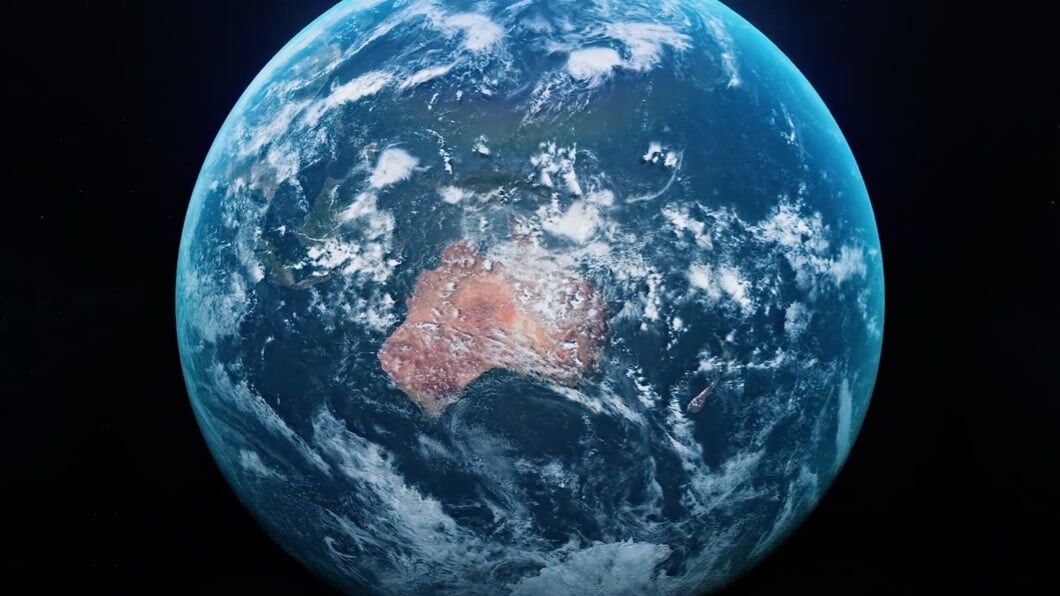 Looking at Earth from space.