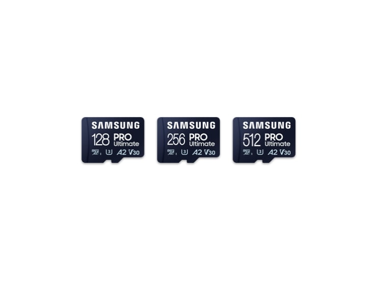Samsung Semiconductor's microSD Card PRO Ultimate is available in capacities of 128GB, 256GB, and 512GB.